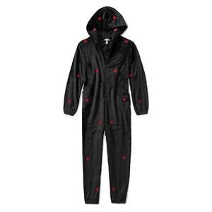 Pink Heart Zip Up Onesie Pjs *S/M*